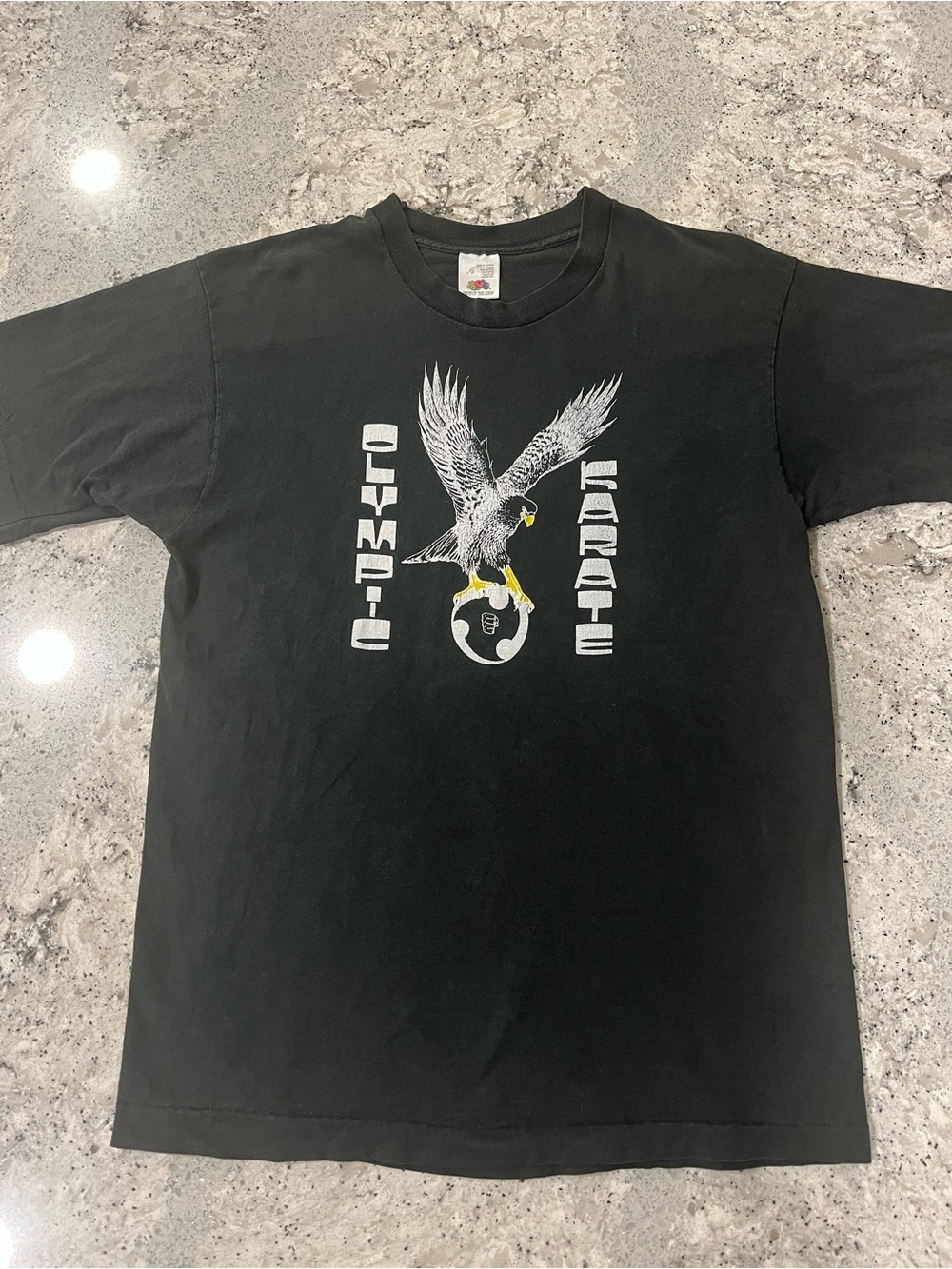 Vintage 90s Olympic Karate Tee With Eagle Graphic